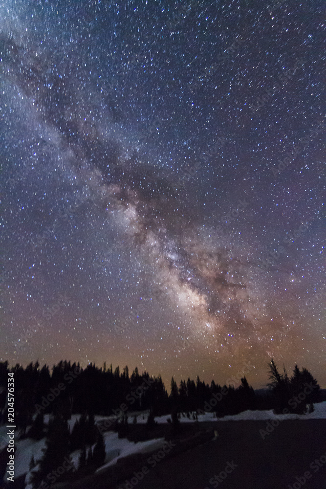 Milky Way above horizon