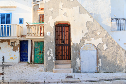 Italy, Foggia, Apulia, SE Italy, Gargano National Park,Vieste. Doorways. © Emily_M_Wilson