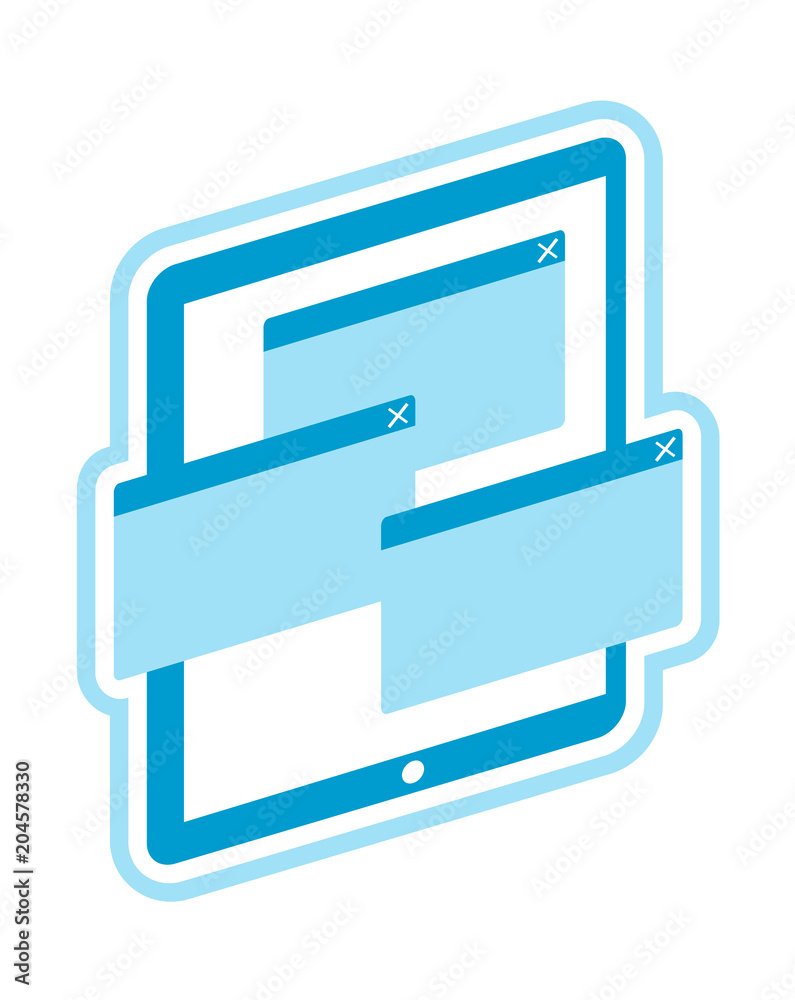 Flat tablet symbol