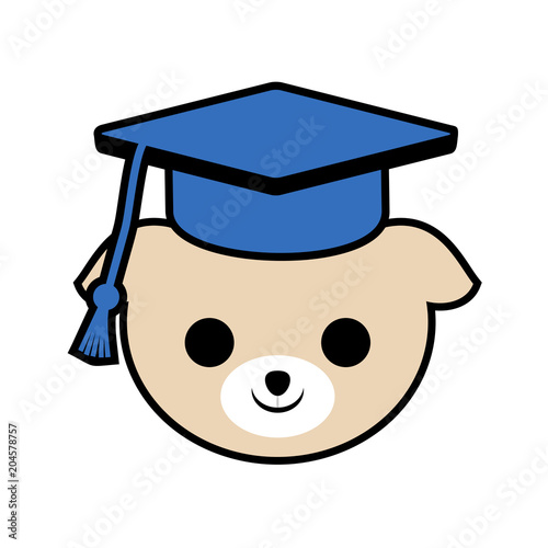 funny dog student illustration