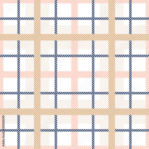 Tartan plaid seamless pattern. Pastel colors tartan vector background.