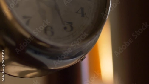 Close up, antique clock in house