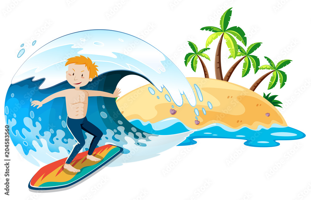A Surfer and Summer Holiday