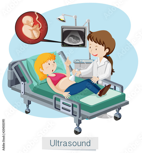A Lady Ultrasound at Hospital