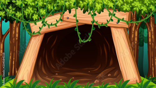 A Mine Cave from Outside View