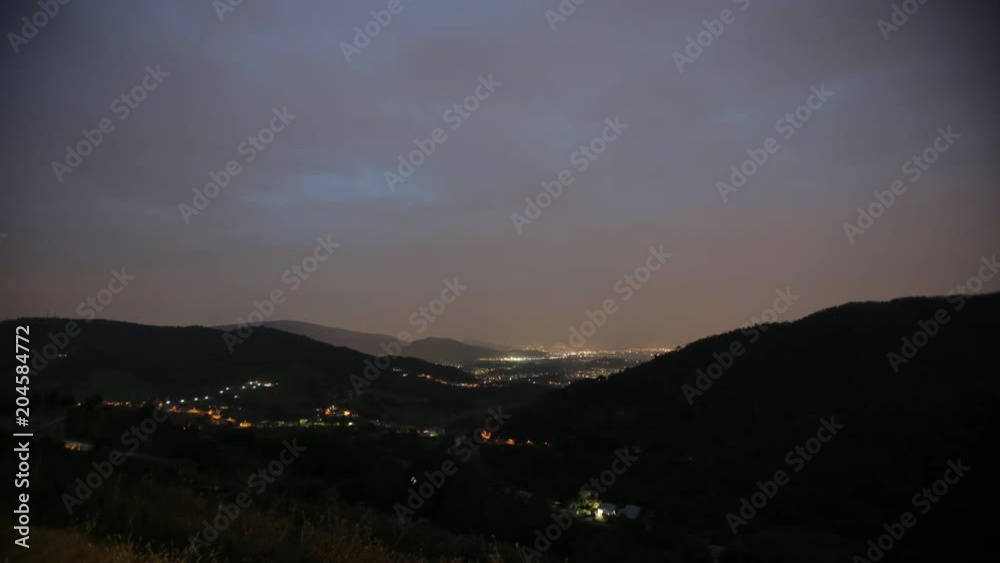 Wide, timelapse over rural mountains Wide, timelapse over rural mountains