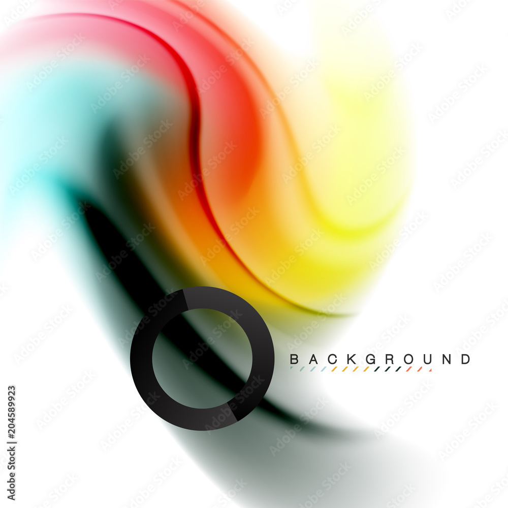 Swirl fluid flowing colors motion effect, holographic abstract background