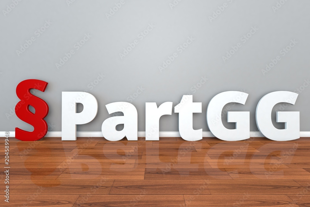 German Law PartGG abbreviation for Law on Partnership Associations of Free Professions 3d illustration German Law PartGG abbreviation for Law on Partnership Associations of Free Professions 3d illustration