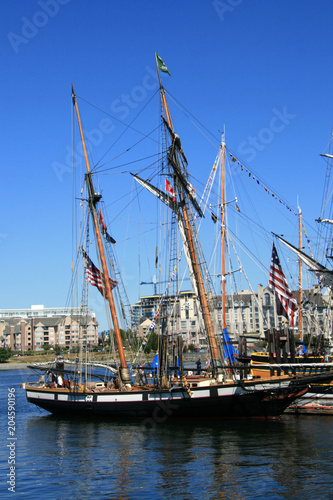 Old Fashioned Ship - Harbour , Victoria, BC, Canada