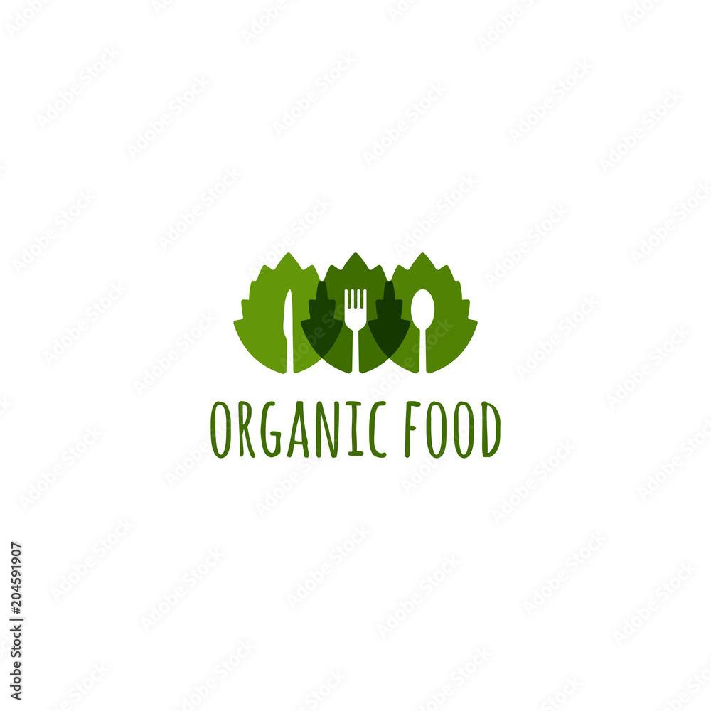 Organic Food Vector Template Design Illustration