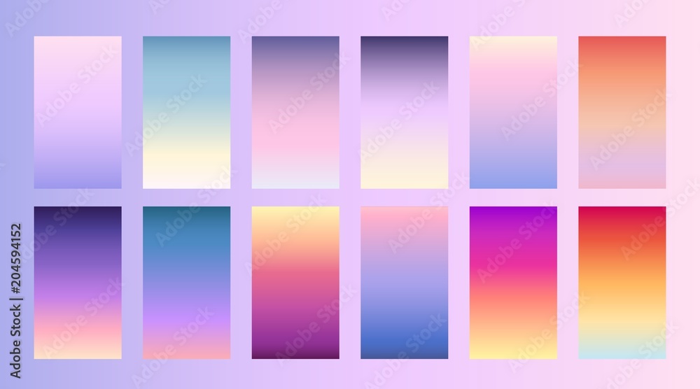 Soft color background Trendy screen vector design for landing page, smartphone, mobile app