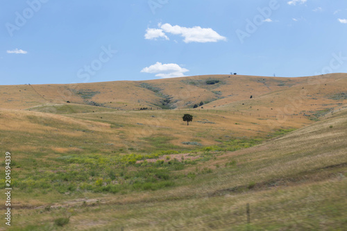 Rolling hills in remote area of Montana, USA.
