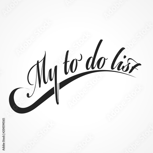 my to do list
