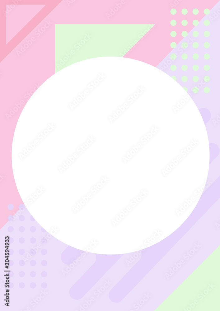 Simple solid and pastel color geometric pattern background