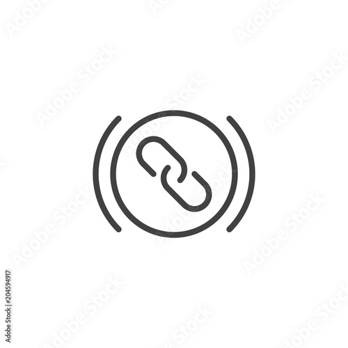 Web link outline icon. linear style sign for mobile concept and web design. Chain, link simple line vector icon. Symbol, logo illustration. Pixel perfect vector graphics