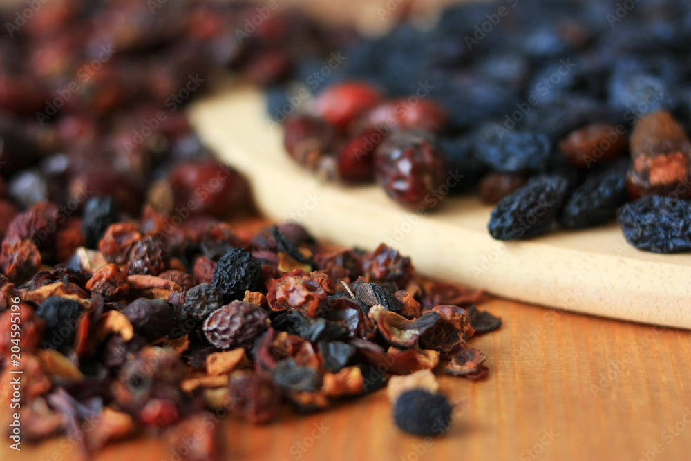 Fototapeta premium Raisins and herbs