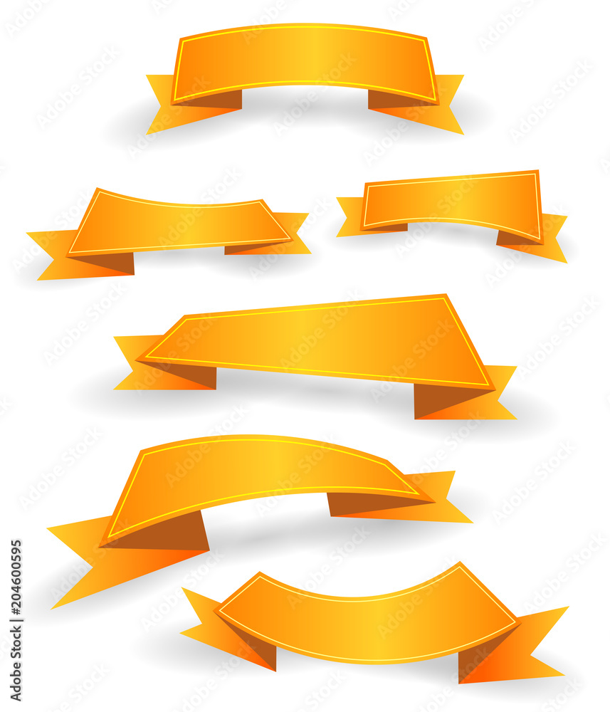 Vector Set of Ribbons for Your Text Vector Set of Ribbons for Your Text