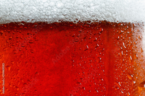 Background beer with foam a...