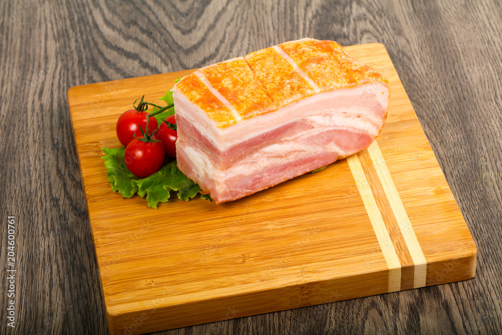 Raw bacon