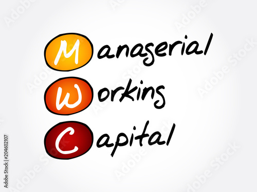 MWC - Managerial Working Capital acronym, business concept background