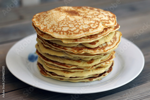 Stack of Pancakes on a Plate