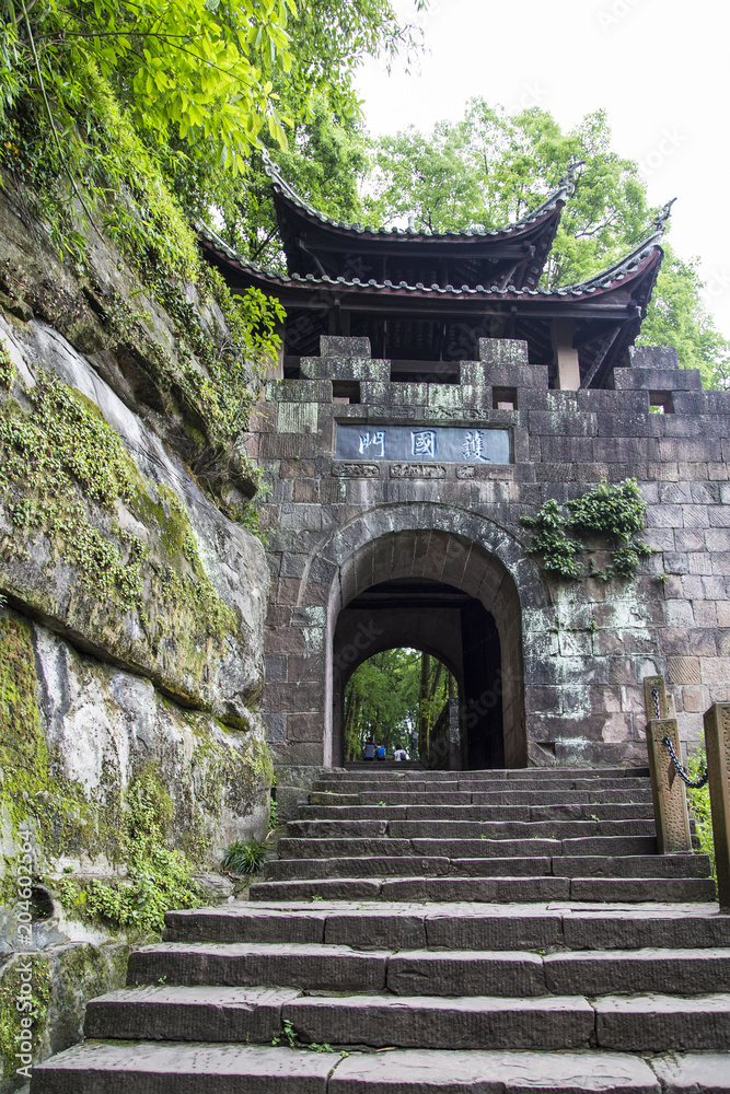 Obraz premium Guard door in fishing city,sichuan,china