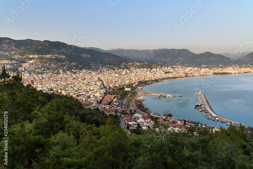 View of Alanya city from Castle. Turkey