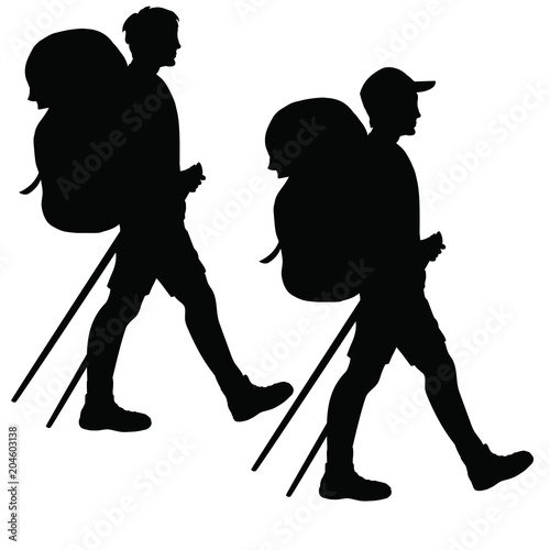 Hiker silhouette
