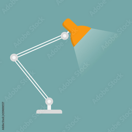 Table lamp icon. Desk lamp light. Vector illustration.