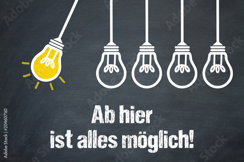 Ab hier ist alles möglich! / Lampen / Konzept