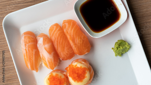 Salmon Sushi And Roll 
