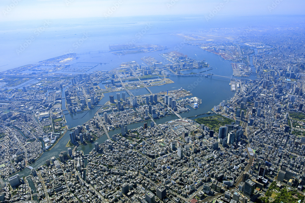 ウォーターフロント全景 東京空撮 Stock 写真 Adobe Stock