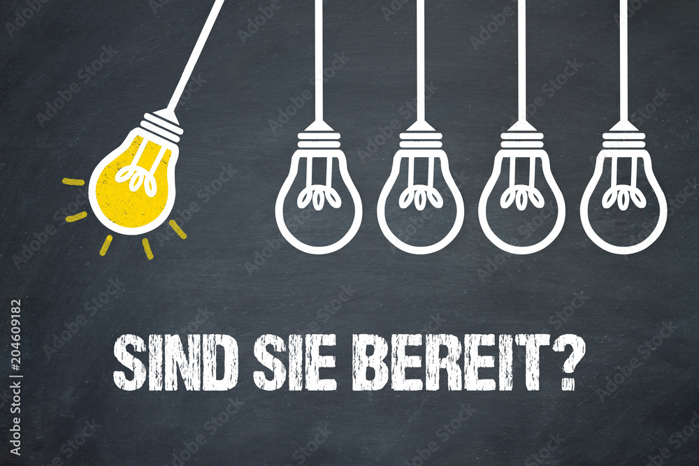 Fototapeta premium Sind Sie bereit? / Lampen / Konzept