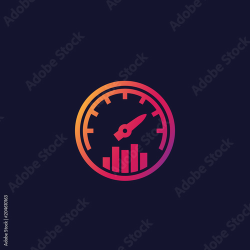 Efficiency, performance vector icon