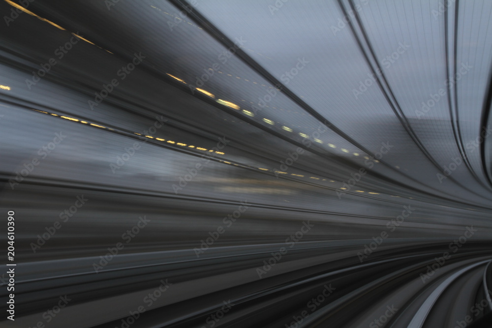 Obraz premium 疾走する都市