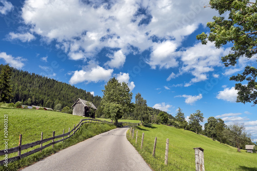 Idyllic mountain road in austrian alps