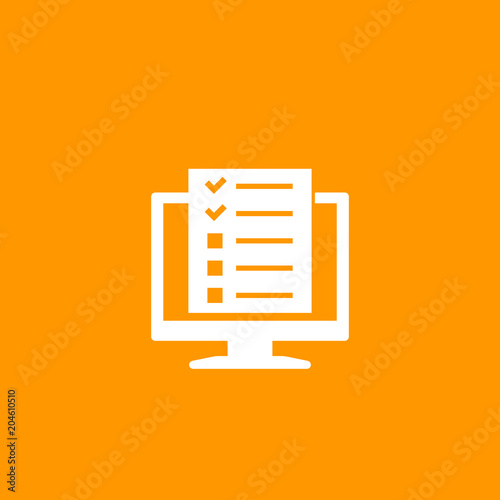 online survey, test vector icon