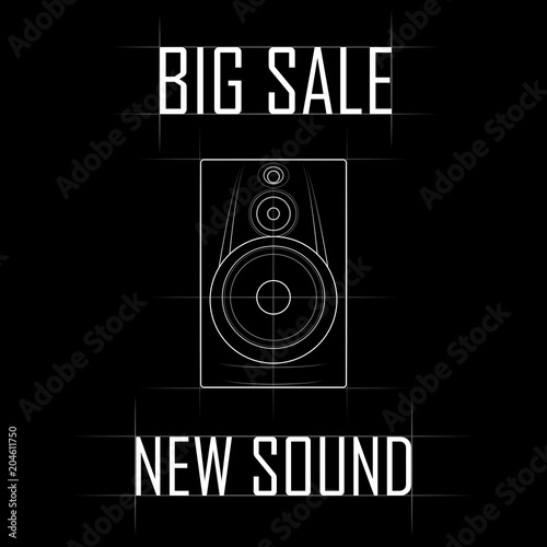 Audio equipment, contour column drawing, new sound, big sale