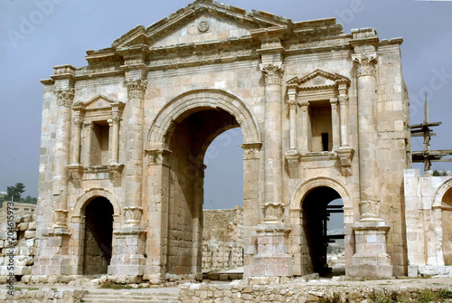 Jerash, Arc de Triumphe d'Adrien, site archéologique, Jordanie
