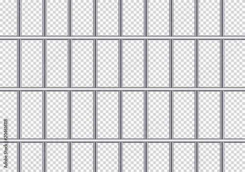 Realistic metal prison grilles.Thuster machine, iron prison cell.metallic product.Vector ilustration.