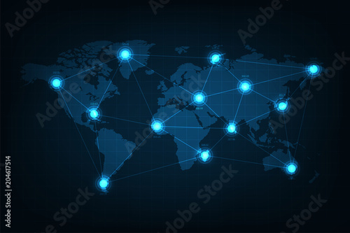 Telecommunication networks that can communicate with each other around the world.