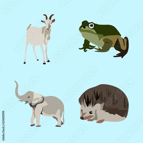 icons about Animal with farm animal  croaking  ear  urchin and wildlife