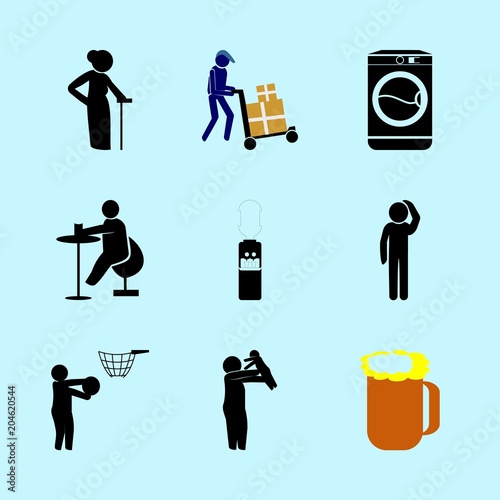 icons about Human with parent, work , control, love and daddy