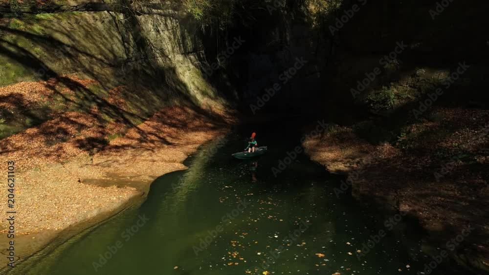 Canoë sur le Chéran, vue par drone