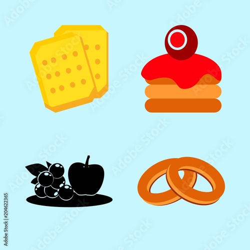 icons about Food with breakfast, bite, cake, fruits and sweets