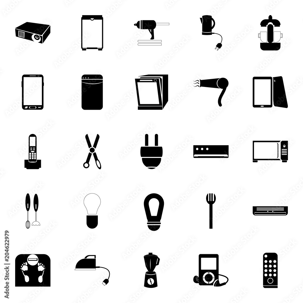 Technology icons set Technology icons set