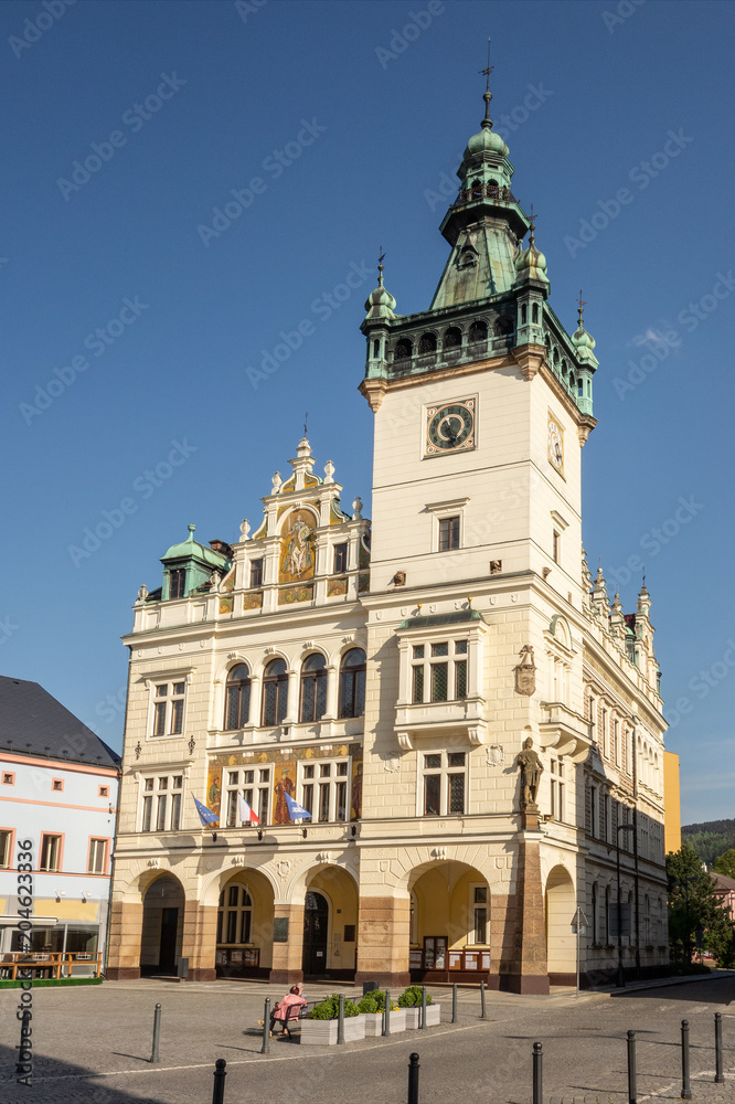 City hall in Nachod city in Czech Republic