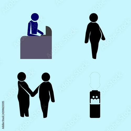 icons about Human with relationship, stick, kid, water dispencer and love