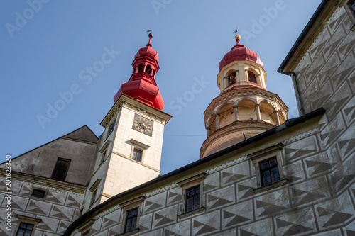 Tableau sur toile Bottom view of Nachod castle in Czech Republic