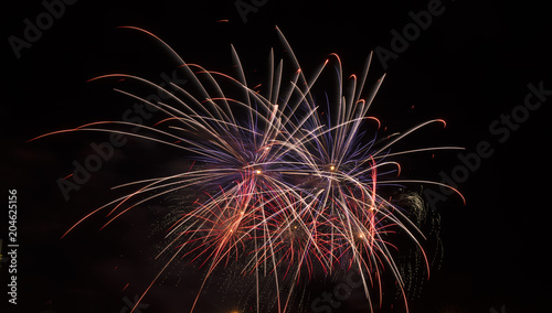 multi-colored fireworks